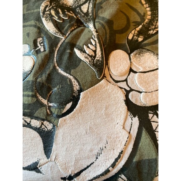 Popeye Graphic T-Shirt Olive Green Wckd Design Weld Authentic Collection M - Picture 8 of 9